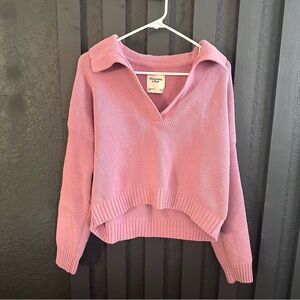 Abercrombie & Fitch Cropped Collared Sweater